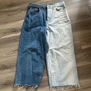 Two-Tone Blue and White Jeans
